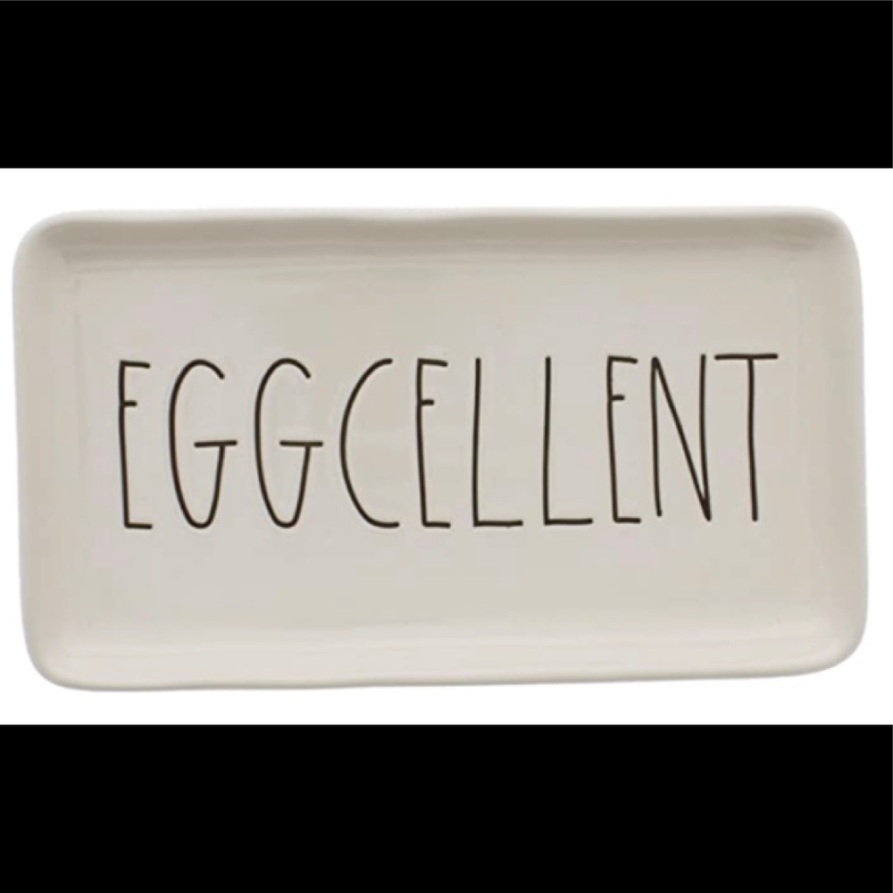 Rae Dunn by Magenta Ceramic EGGCELLENT LL Tray/ NWOT/
